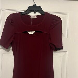 Wine colored women’s dress, jolie & joy brand..Z:Medium.